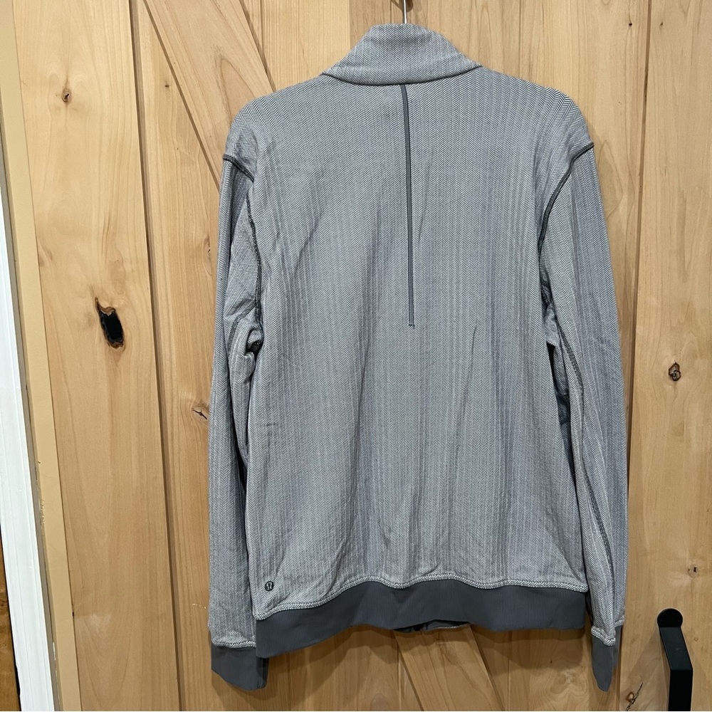Lululemon PrePost Jacket Size Large  Heathered Herringbone Gray - Picture 8 of 14